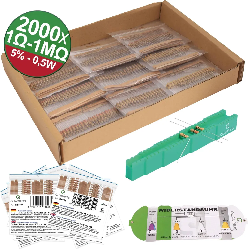 Résistance 0.5W Quadrios 23P128 pour Prototypage et Maintenance - 2000u