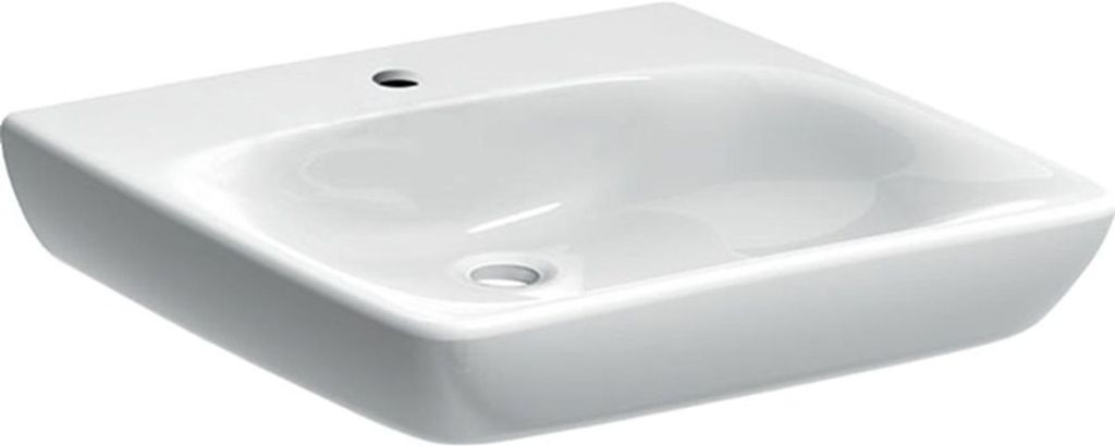 Geberit Renova Comfort WT barrierefrei 55x55cm, m. Hl., o. Ül., weiß, KeraTect