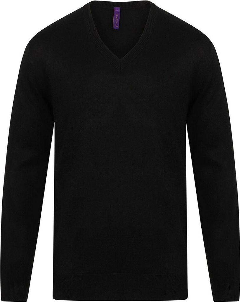 Henbury - Sweatshirt V-Ausschnitt für Herren PC7219 (3XL) (Schwarz)