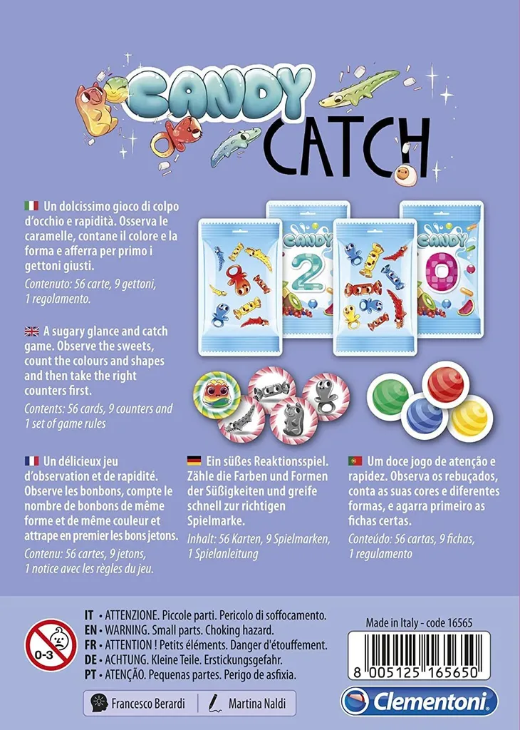Candy Catch Clementoni Jeu d'Observation Rapide avec Design Multicolore - 8