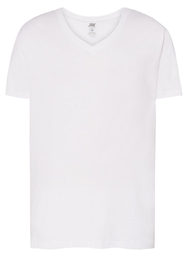 JHK - "Urban" T-Shirt V-Ausschnitt für Herren LT4237 (M) (Weiß)