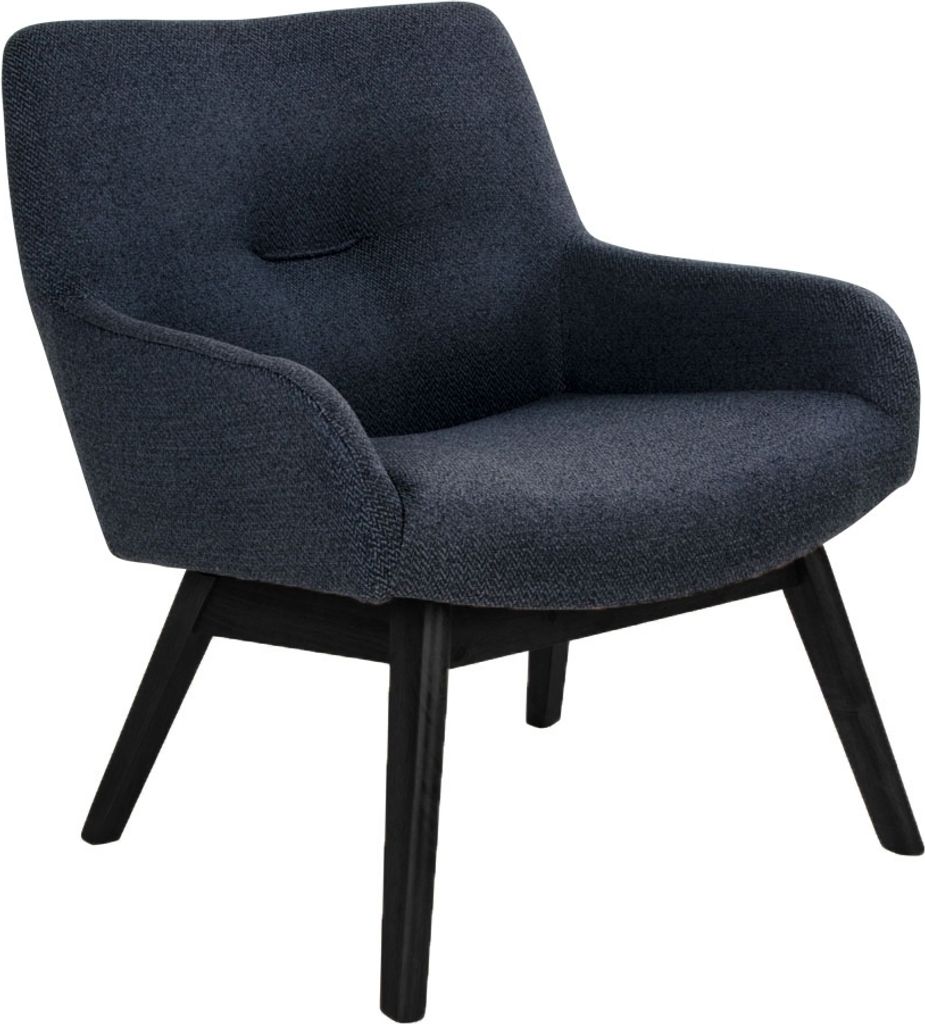 Relaxsessel >London< in Grau, Stoff - 63x73x65cm (BxHxT)