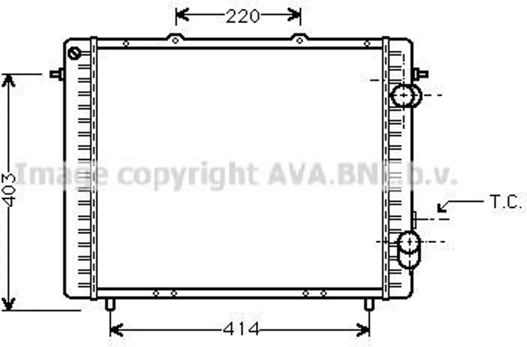 Radiateur de refroidissement PRASCO RTA2159 en aluminium haute densité