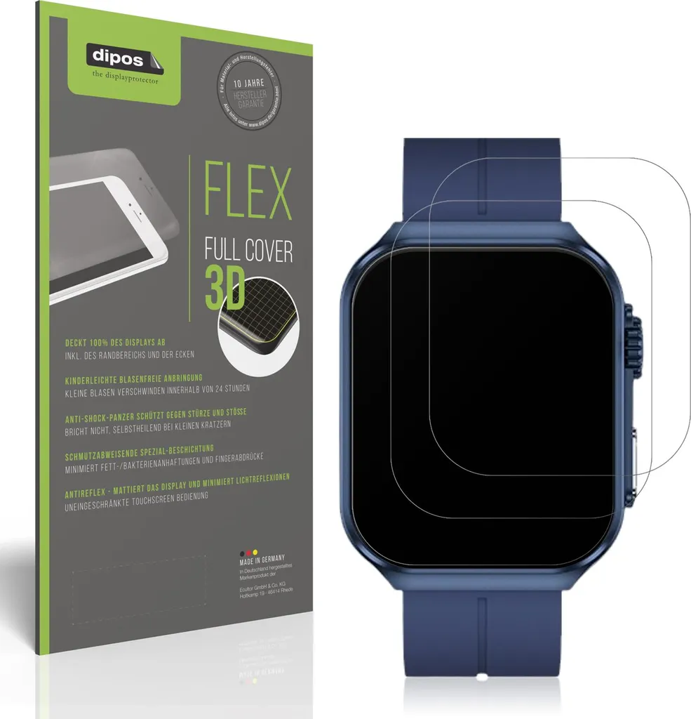 2x Pellicola protettiva opaca per Marsyu 1.56 Zoll Protezione Antiurto Anti-Shock