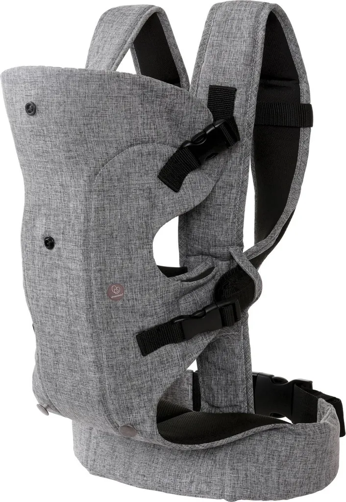 Porte-bébé ergonomique anti-mal de dos 3en1 gris, ceinture large 15 kg