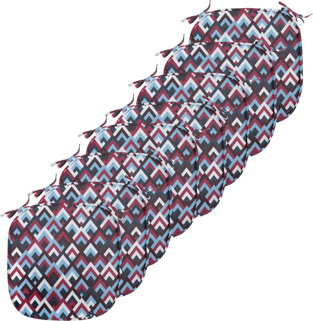 ABAKUHAUS Abstrakt Polster für Esszimmerstühle, Geometrische Dreieck-Form, Dekoratives wasserfestes Kissen mit Riemen für Küchensitze, 40 cm x ...