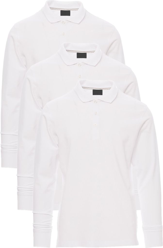 Mivaro Herren 3er Pack Poloshirt Langarm - aus reiner Baumwolle - Regular Fit - Polo Shirt mit Knopfleiste und Kragen - atmungsaktiv und hautfreund...