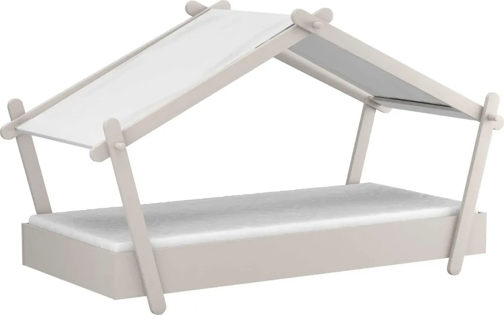 Lit maison LODGE 102.2x223.2x129.7 cm structure en bois robuste enfant