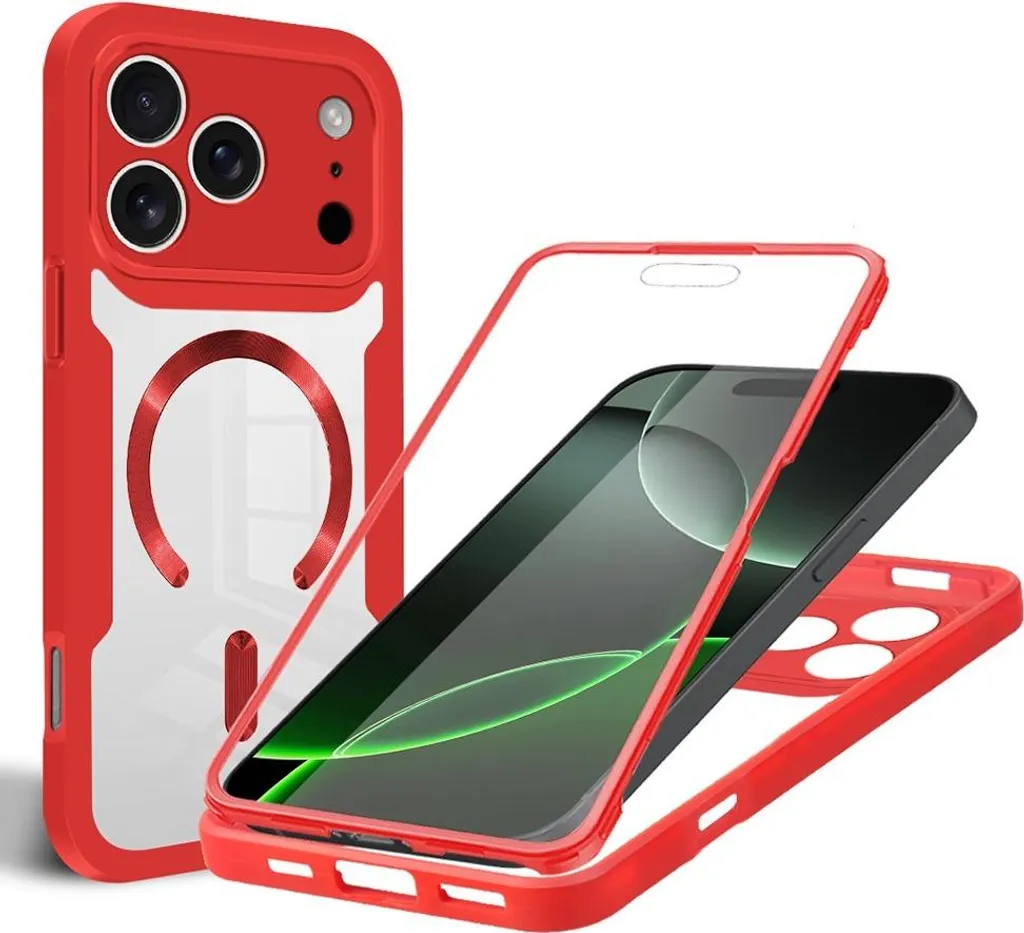 Apple iPhone 17 Pro Max Cover MagSafe Rosso Integrale 360