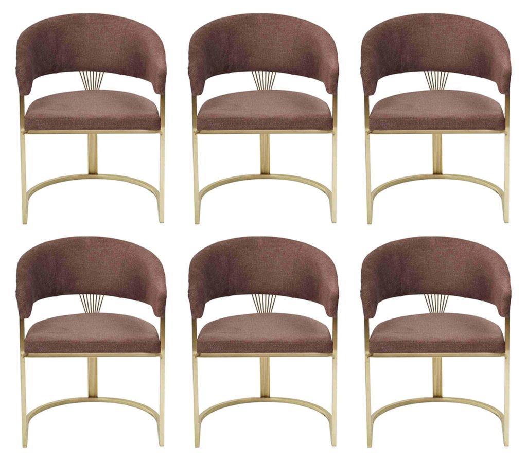 Garnitur Braun Sessel Komplett Design Modernes Set Neu 6x Produktbild 