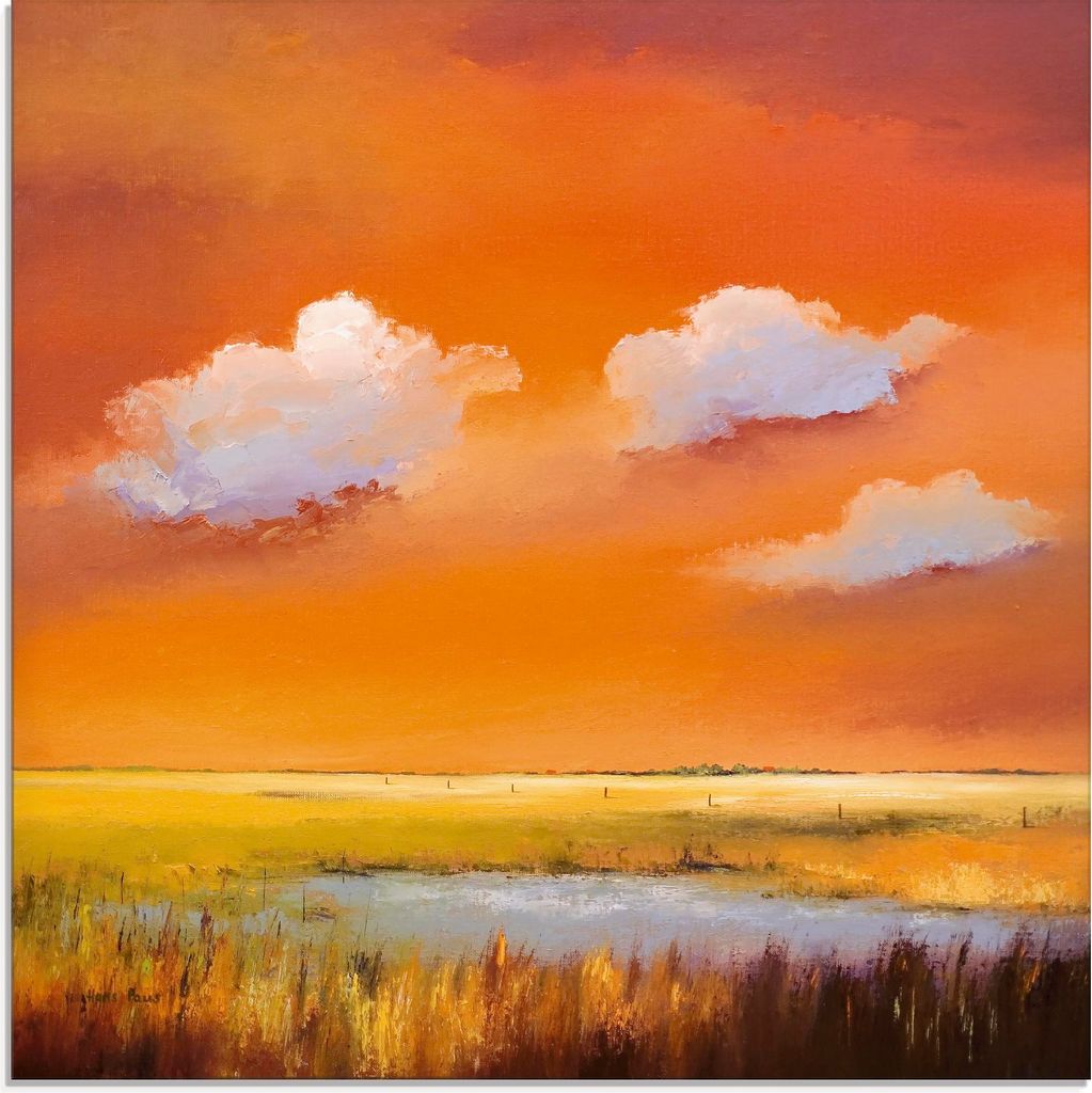 ARTland Glasbild Abend I Größe: 20x20 cm