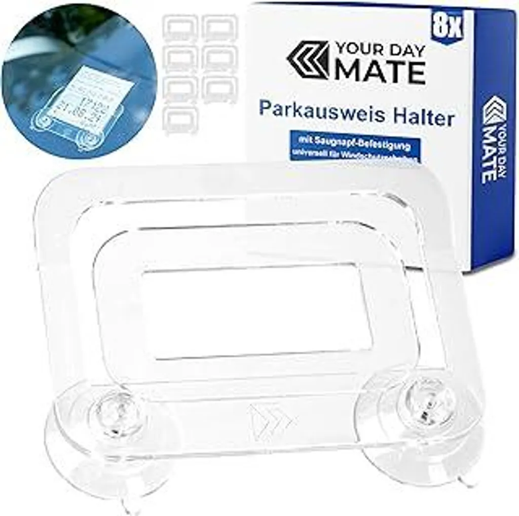 Supporto Biglietti Parcheggio Parabrezza 8 Pezzi con Ventose Auto