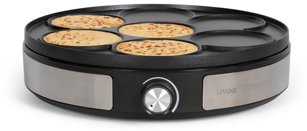 Appareil à Crêpes Électrique 33 cm Livoo avec Thermostat Réglable 1500W