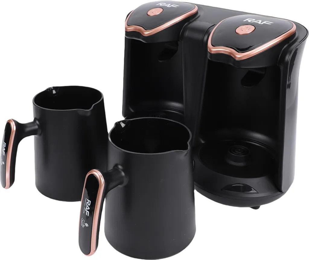 Türkische Kaffeemaschine 1200W Dual Compartment Elektrische Türkische Kaffeemaschine mit 2 Tassen für die Zubereitung von Heißgetränken