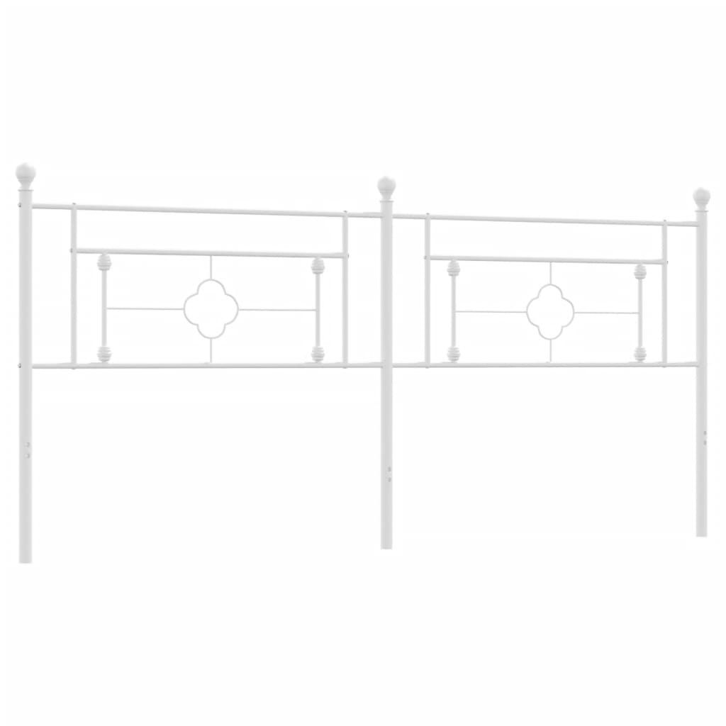 Ersatz-Kopfteil Metall Weiß 200 cm
