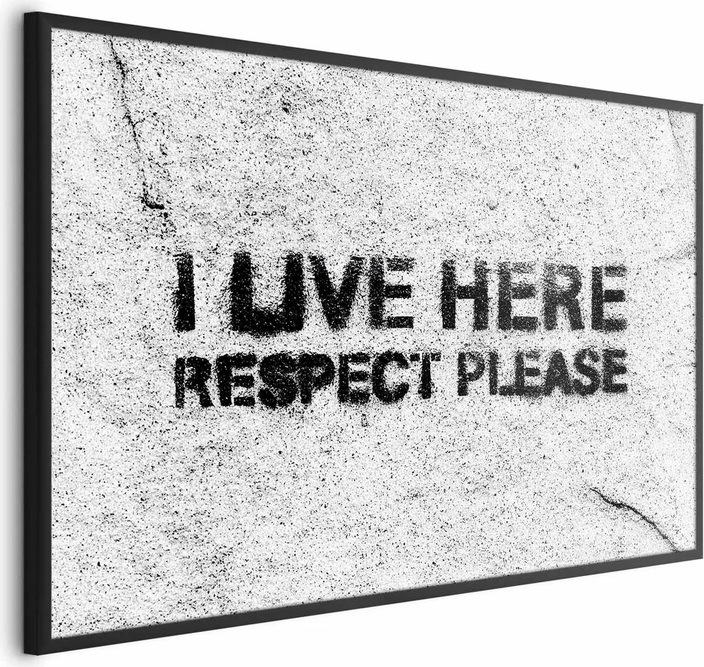 Poster Rispetto 90x60 cm con Cornice Nera Senza Margini - Arredo Casa