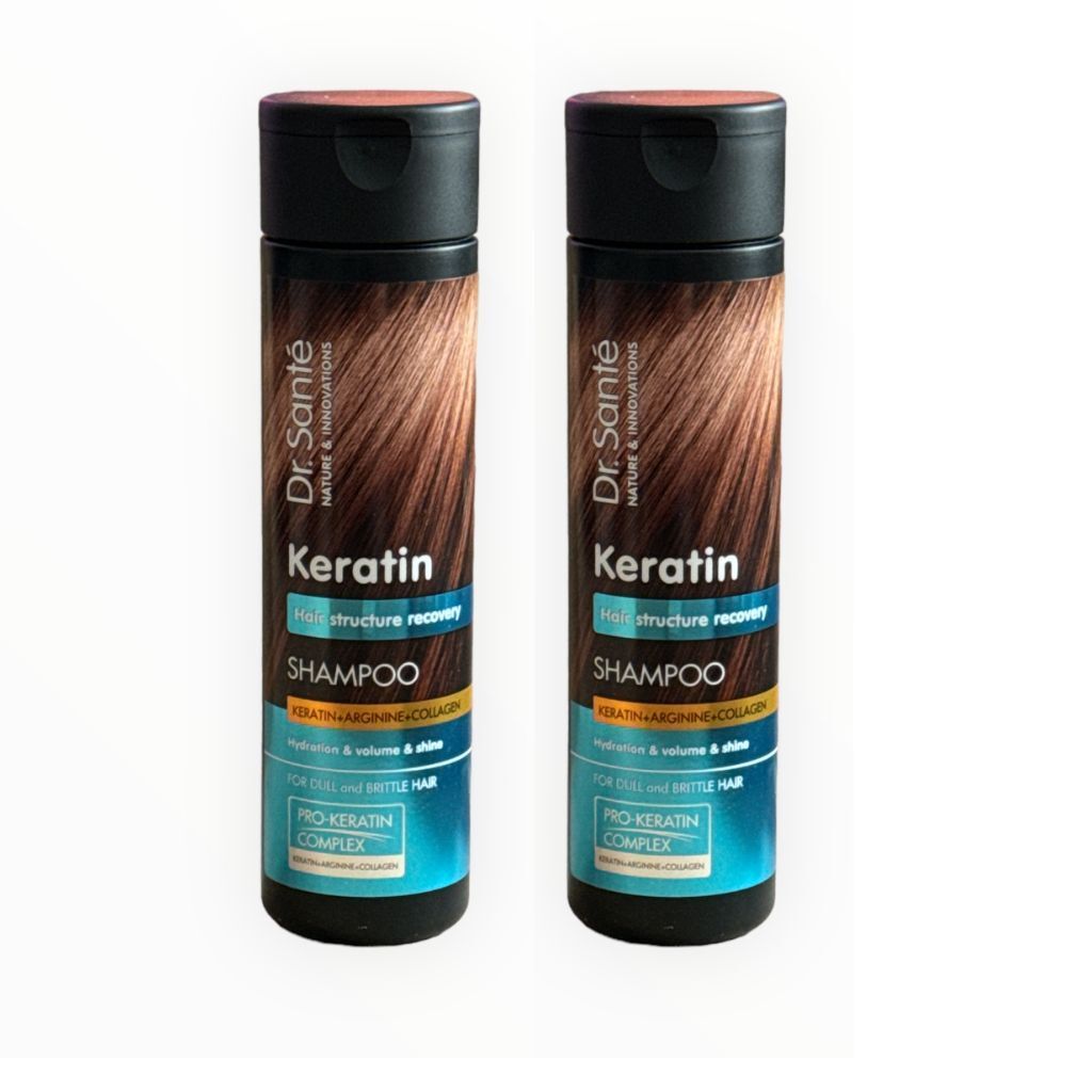 2x 250 ml Dr. Sante Keratin Shampoo für strapazierte Haar