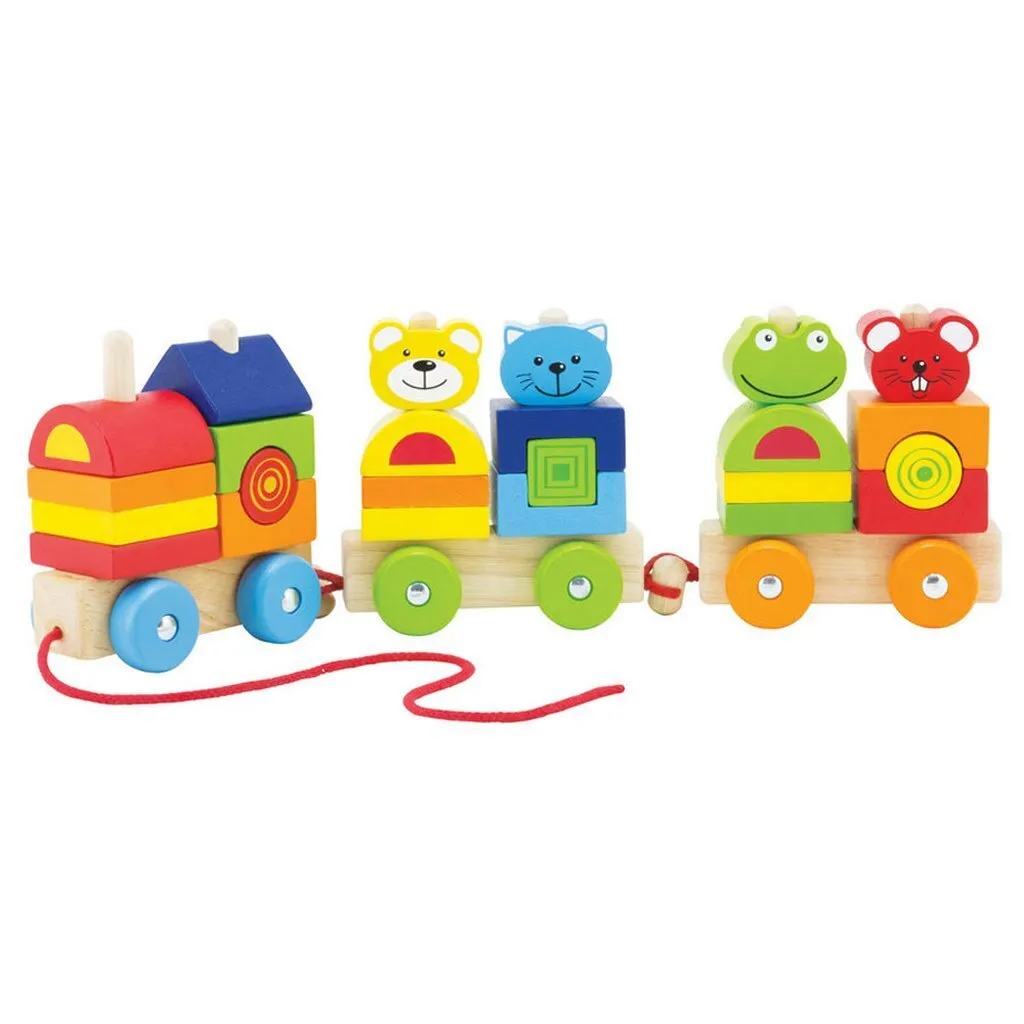 Train à Tirer en Bois Coloré Pintoy 4 Friends Jouet Premier Âge
