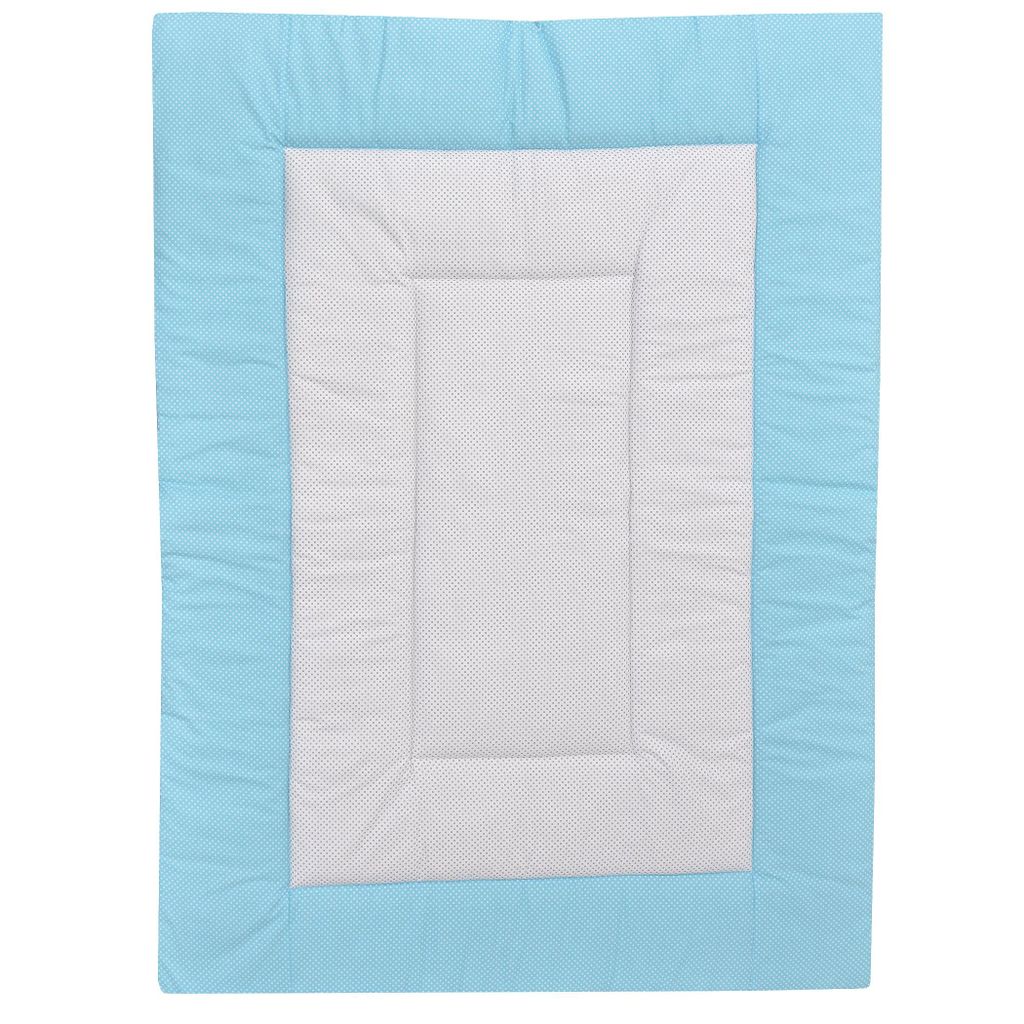 Baby-Delux Baby Krabbeldecke Decke Spieldecke Babydecke Baumwolle Kinderdecke Design Türkis gepunktet
