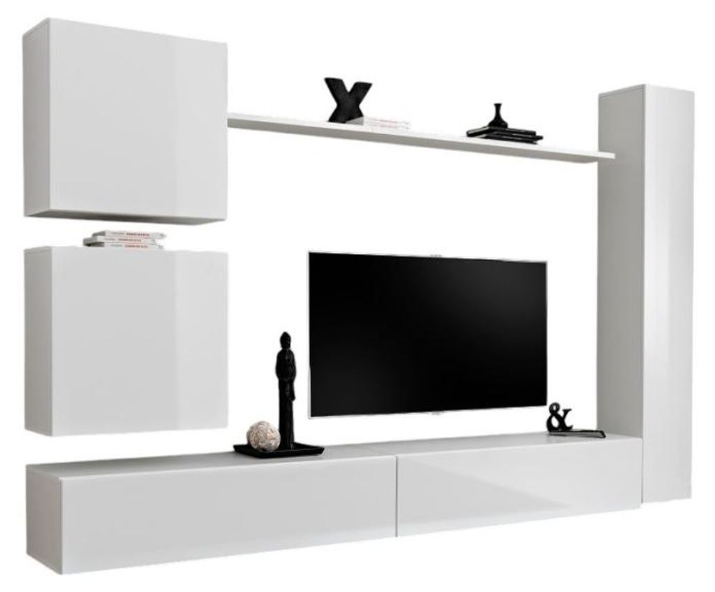 Meublorama AM-SWITCH 8-WW SW 8*6C/103KG, 1 Regale, 5 Tür(en), Weiß, Mitteldichte Faserplatte (MDF), 400 mm, 2800 mm