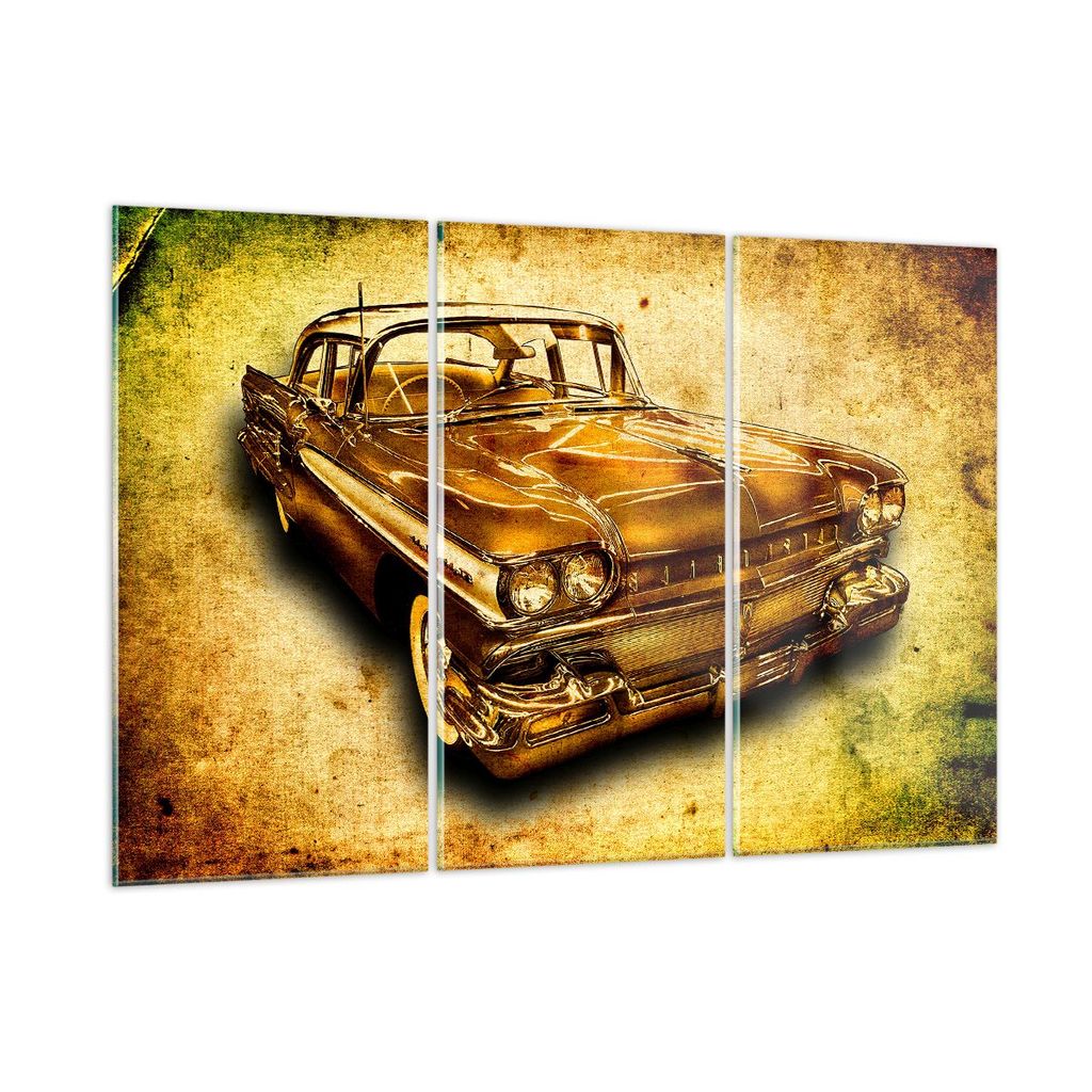 Bilder auf glas - Auto klassisch Limousine Geschwindigkeit - 105x70cm - Glasbilder - Wandbilder - Kunstdruck - Wanddekoration aus Glas - Glas Bilde...