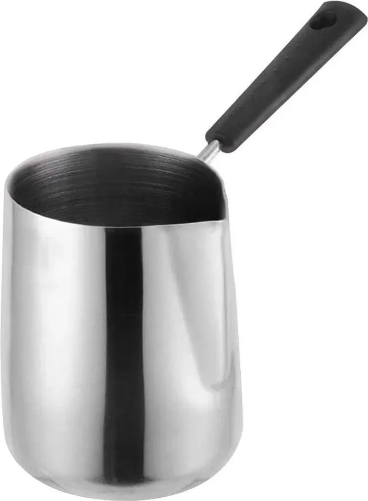 Lattiera Metallo Professionale - Bricco Cera e Latte con Manico Anticalore