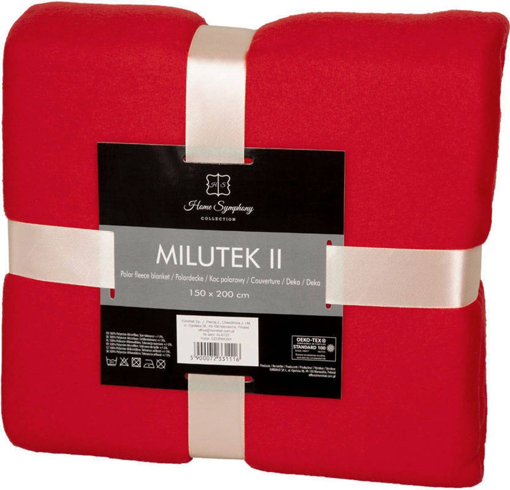 Fleecedecke Milutek 150x200 Rot Obrázok produktu 