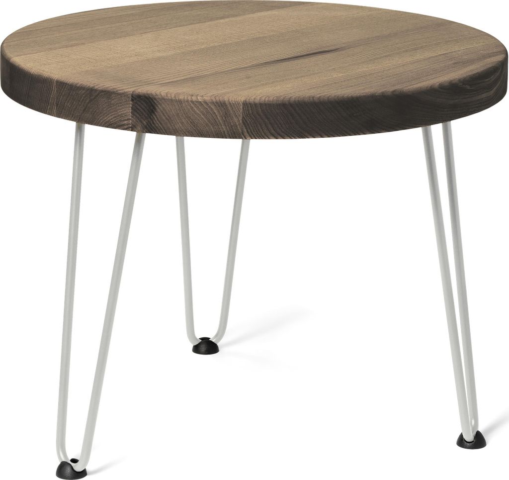 LAMO Manufaktur Couchtisch rund aus Holz 50 cm | Beistelltisch couch | Nachttisch Holz, Wohnzimmertisch klein, Kaffeetisch | Stärke: 40 mm, Farbe:...