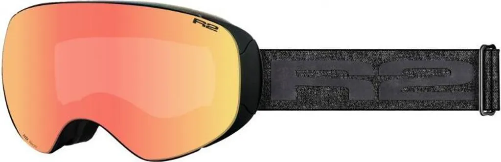 Masque de ski anti-buée verre rouge chrome haute visibilité R2 noir