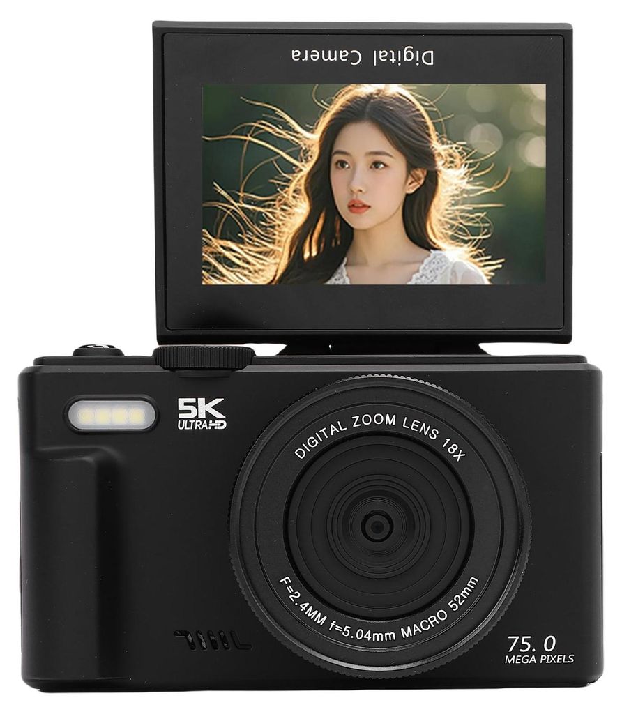 fotocamera digitale 5K 75MP Auto Focus WiFi con zoom 18x Immagine del prodotto 