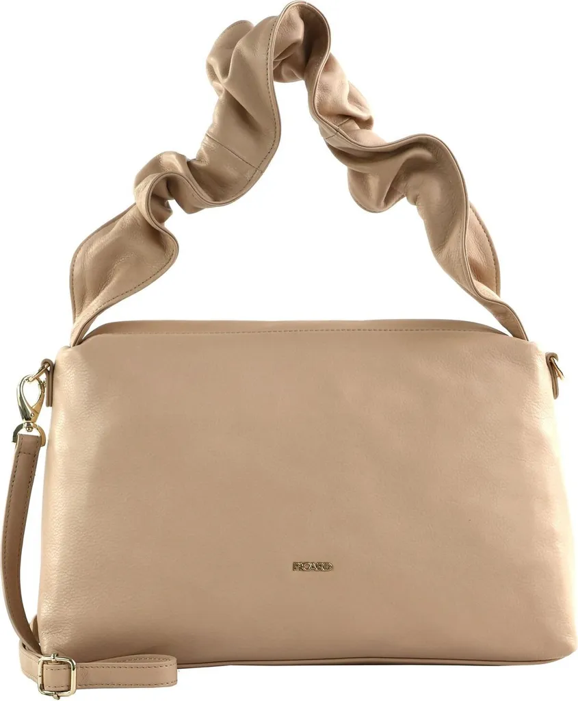 Sac à épaule en cuir véritable beige PICARD Night Out finition luxe