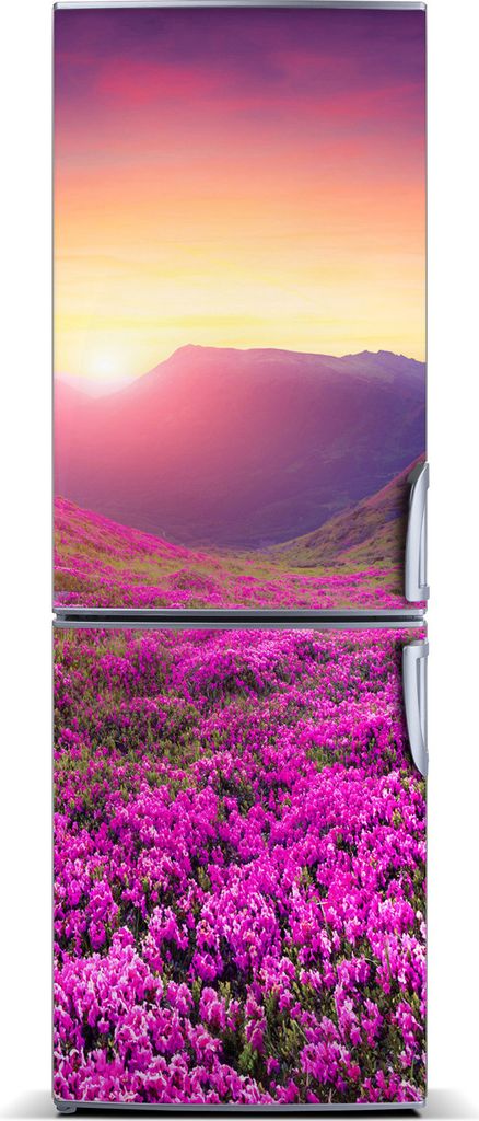 Tulup Kühlschrankdekoration - Magnetmatte - 60 cm x 180 cm - Magnet auf dem Kühlschrank - Berg Rhododendron