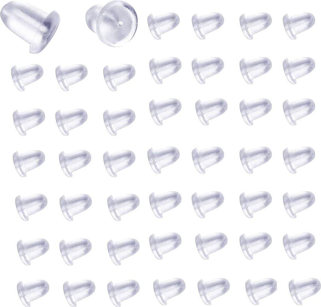 50 Stück Ohrring Verschluss, Transparent Universal Ohrring Produktbild 