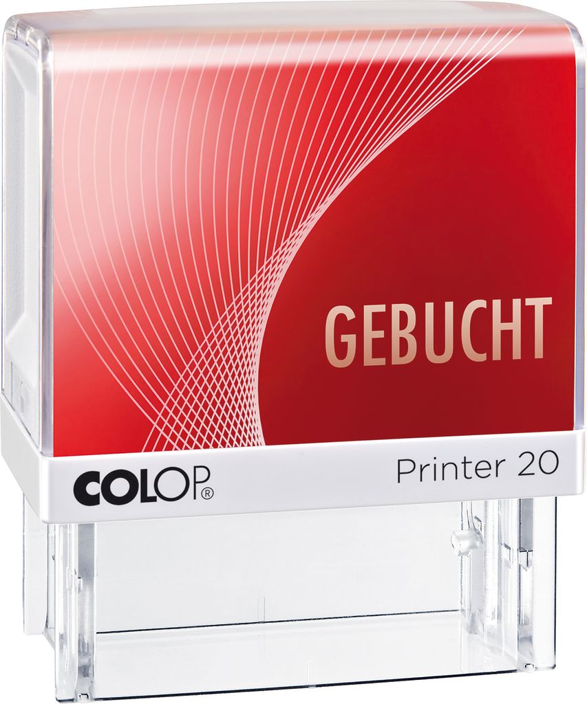 Tampon texte Printer 20 BOUCLÉ 100672 38mm plastique rouge Image du produit 