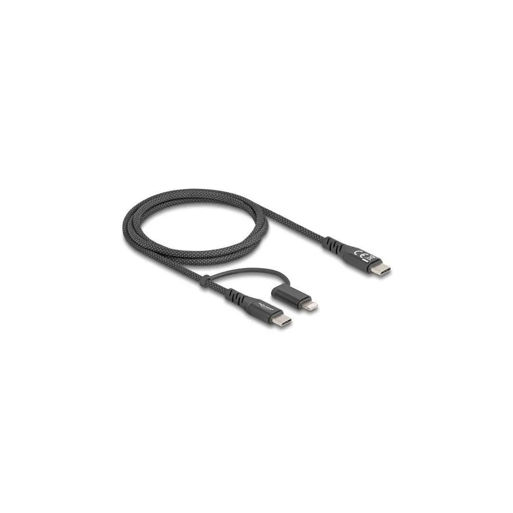 Câble USB-C vers Lightning et Type-C 2-en-1 Certifié MFI de 1 mètre