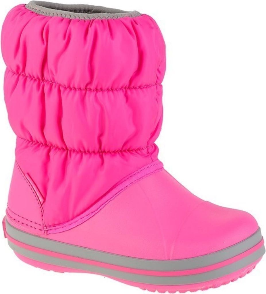 Crocs Winter Puff Boot Kids 14613 6TR Schneestiefel fur Madchen Rosa GroBe 34 35