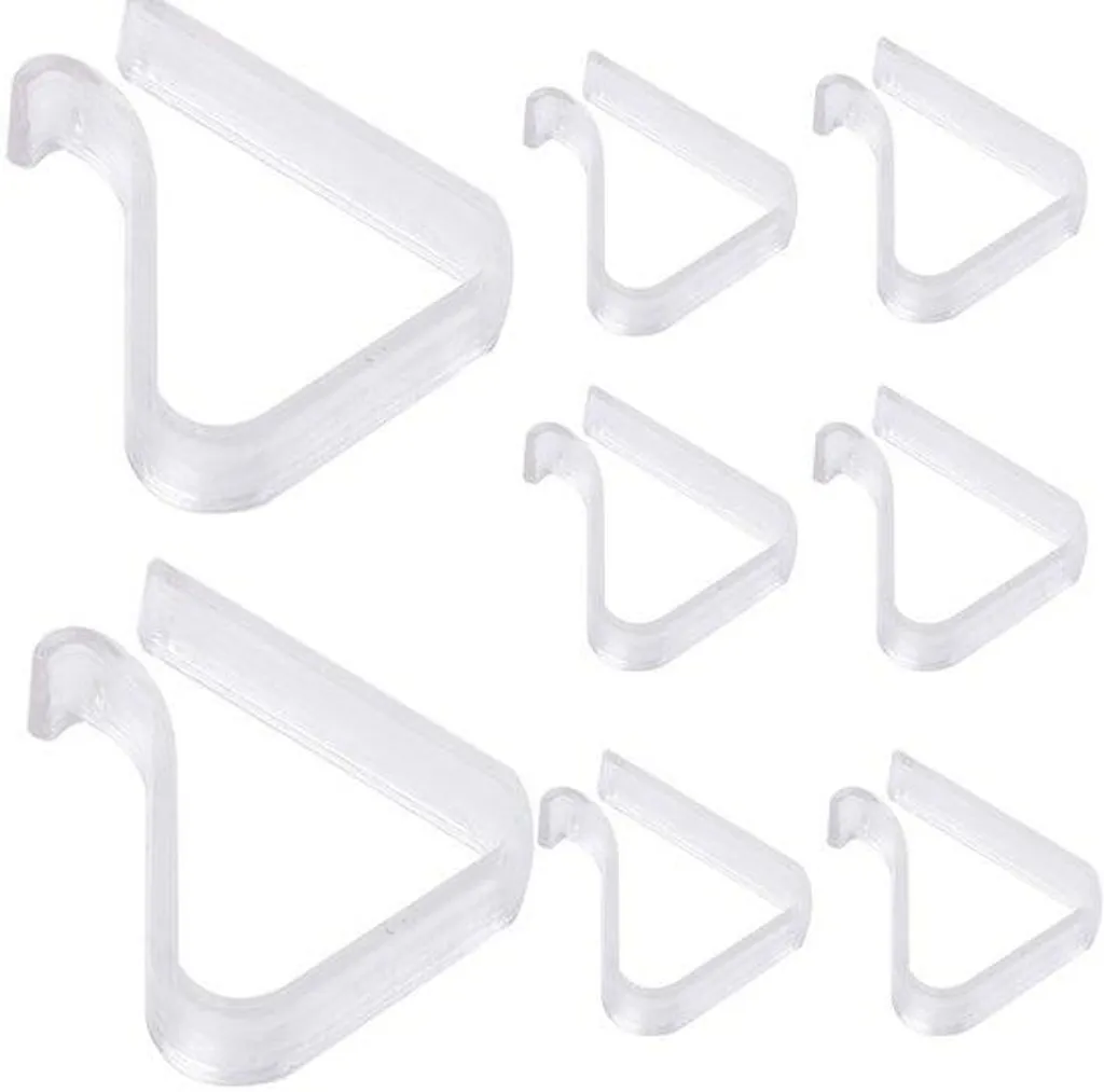 Lot de 8 pinces de table en plastique PS pour nappes de 2 à 3,5 cm