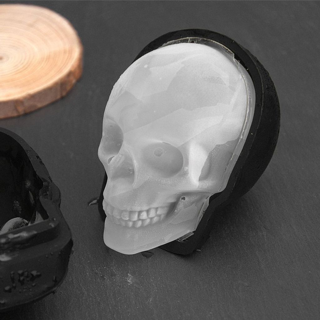 PRETYZOOM Halloween Eiswürfelform – Skelett & Totenkopf Silikon-Form Für Eis, Kekse & Schokolade