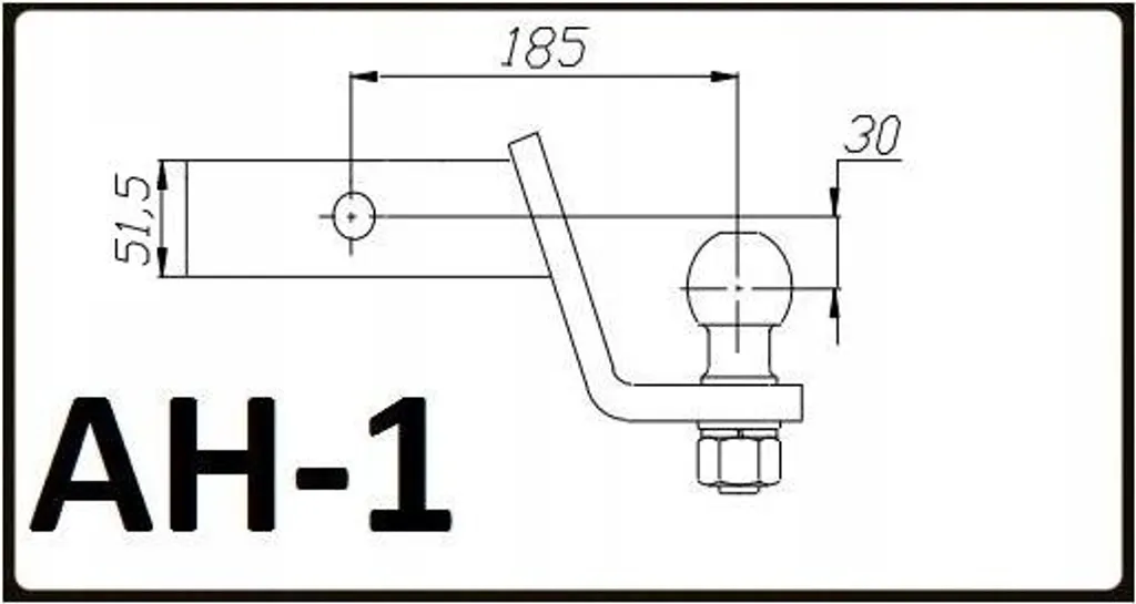 Adattatore Sfera USA AH-1 Auto-Hak: Gancio per Rimorchio 3,5 Tonnellate