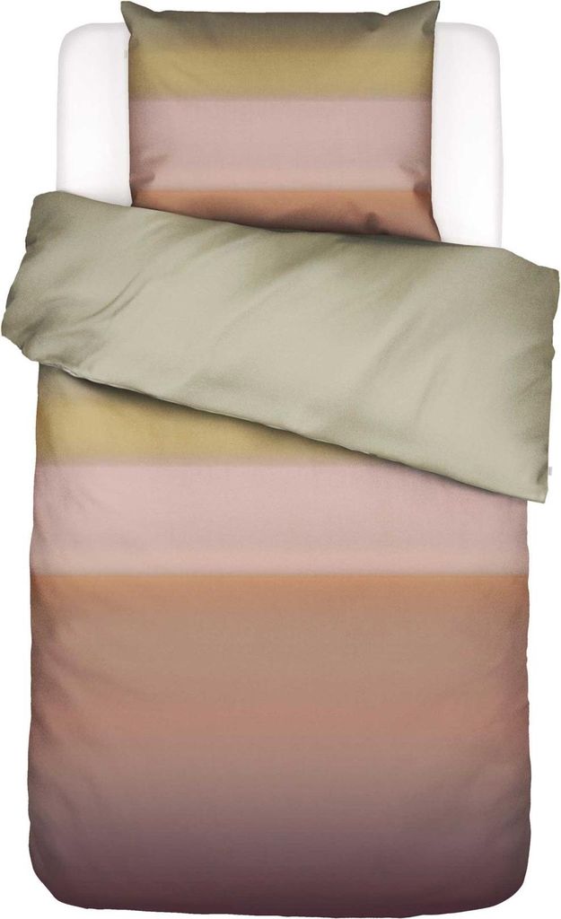 Essenza Satin-Bettwäsche-Garnitur Lunare Farbe Warm clay Größe 200x200+2x80x80