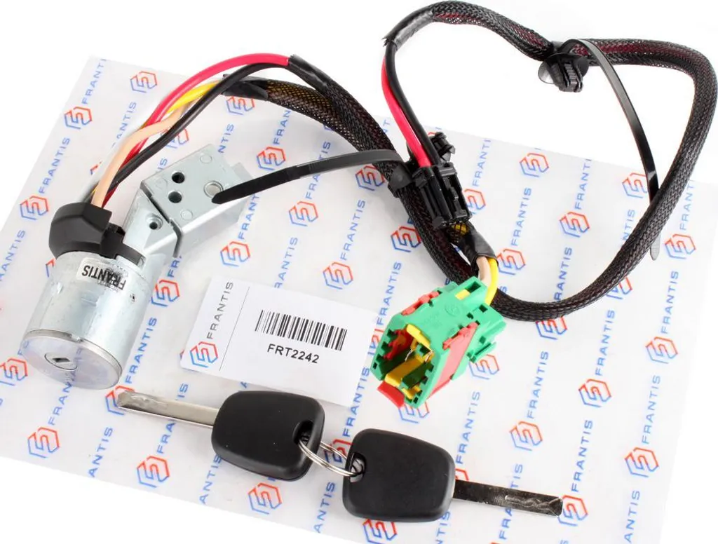 Kit d'allumage robuste avec jeu de 2 clés en acier pour engins et auto