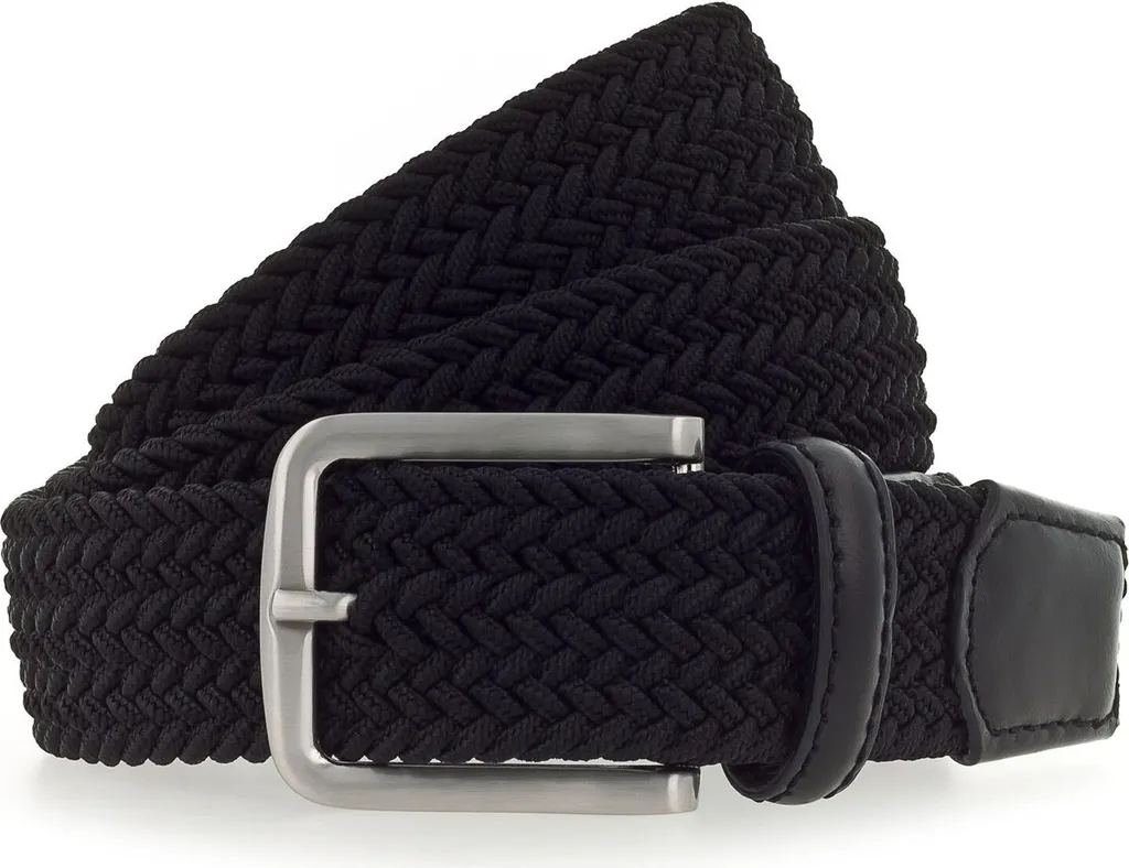 Vanzetti Cintura Woven Belt W120 Black Nero | Accessorio Intrecciato Uomo