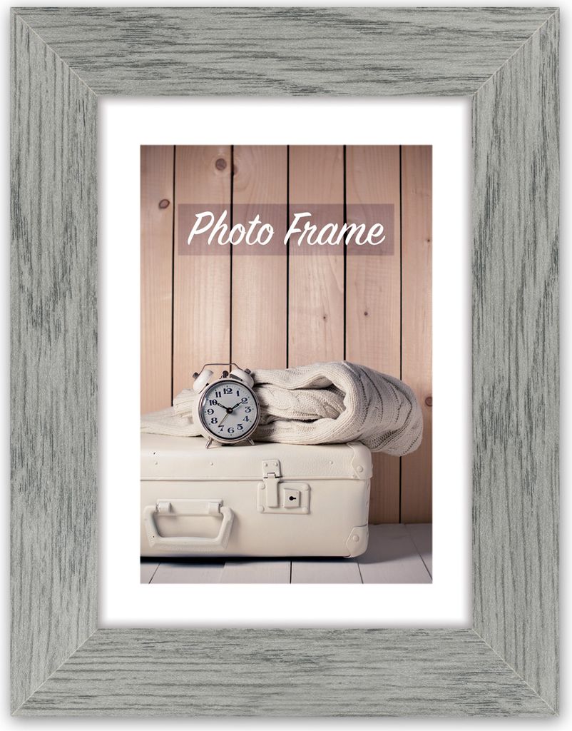 Cadre photo ZEP Nelson 40x60 cm gris MDF profil plat à Image du produit 