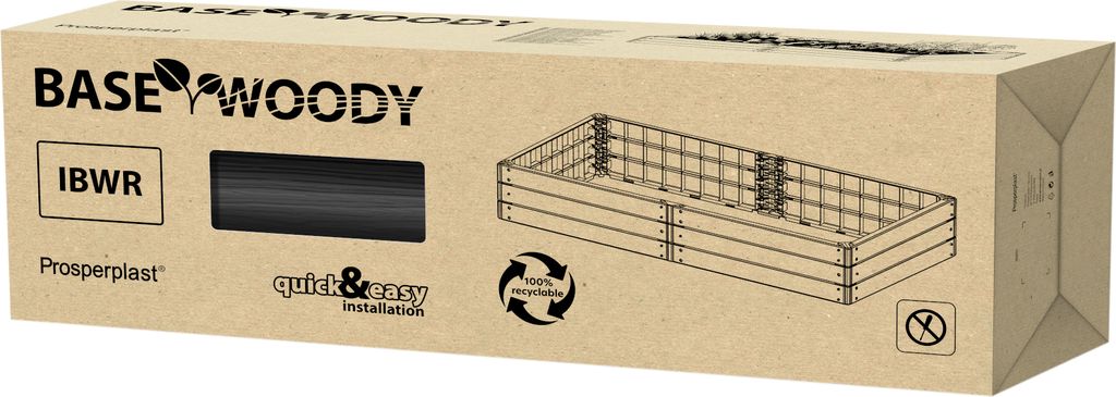 záhon vyvýšený 149,2cm BASE WOODY IBWR-S433 antracit Obrázek produktu 10