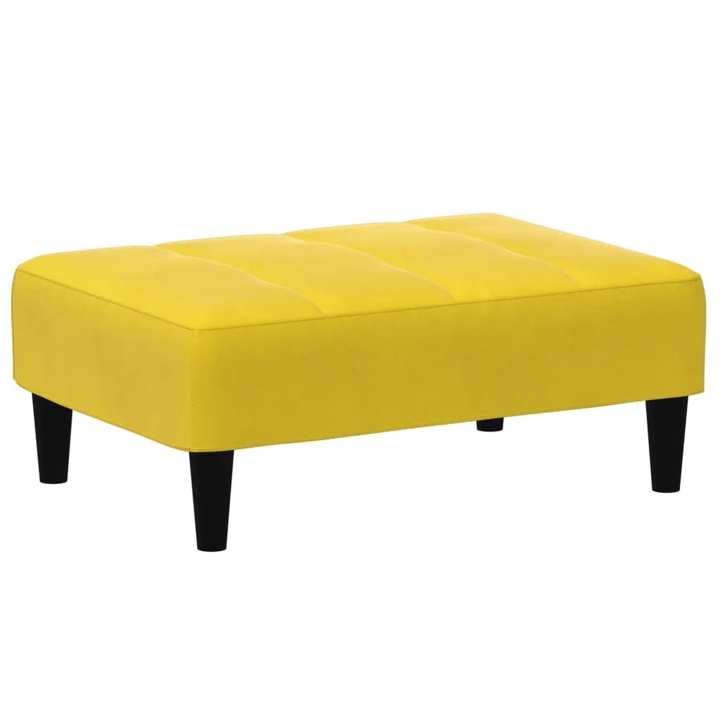Poggiapiedi SYFAX Velluto Giallo | Il Tuo Angolo di Relax 77x55