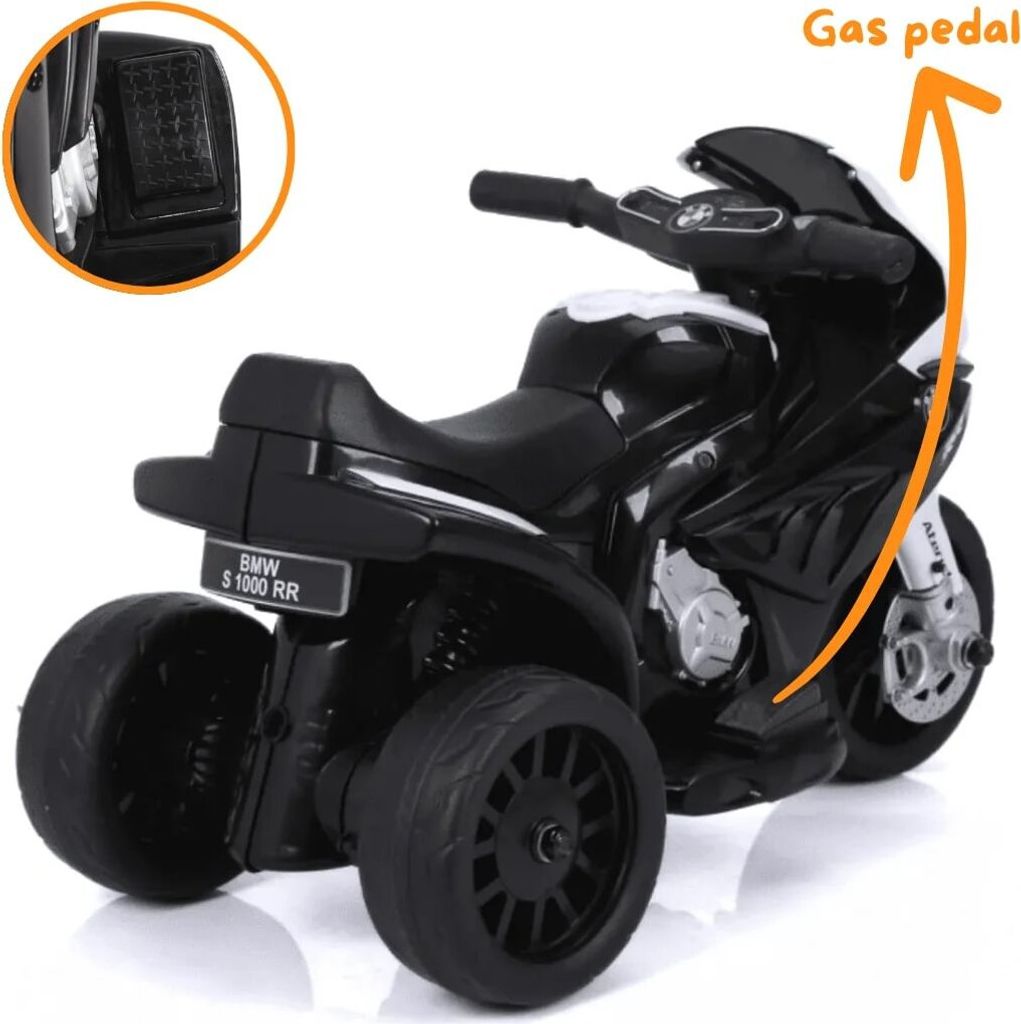Moto électrique Enfant BMW S1000RR – Bleue – 6V 4Ah – Vitesse 2-5 Km/h – 18-36 Mois – Feux LED, Siège Souple
