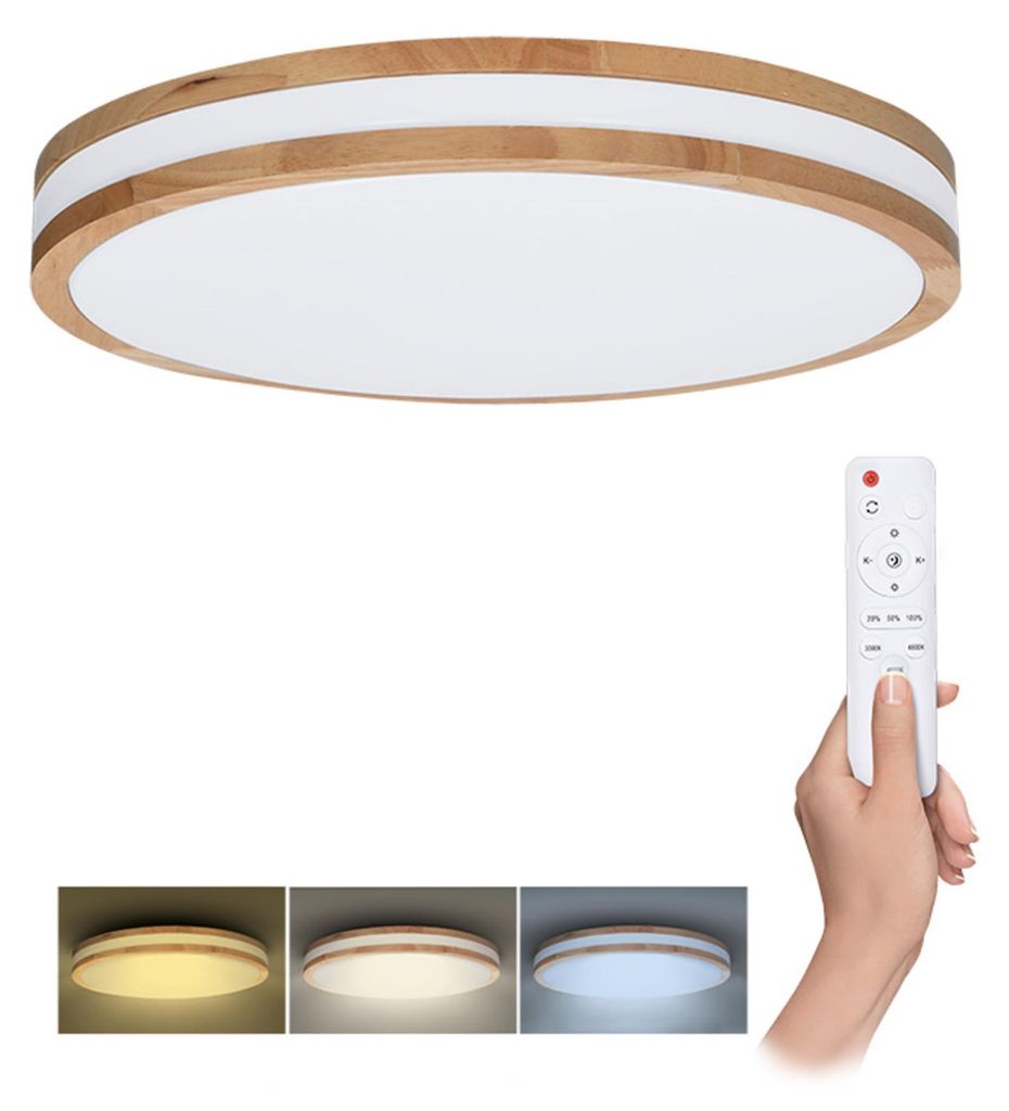 Plafonnier LED Solight WO8007 Woody 48 W 3360 lm 3000-6000 Image du produit 