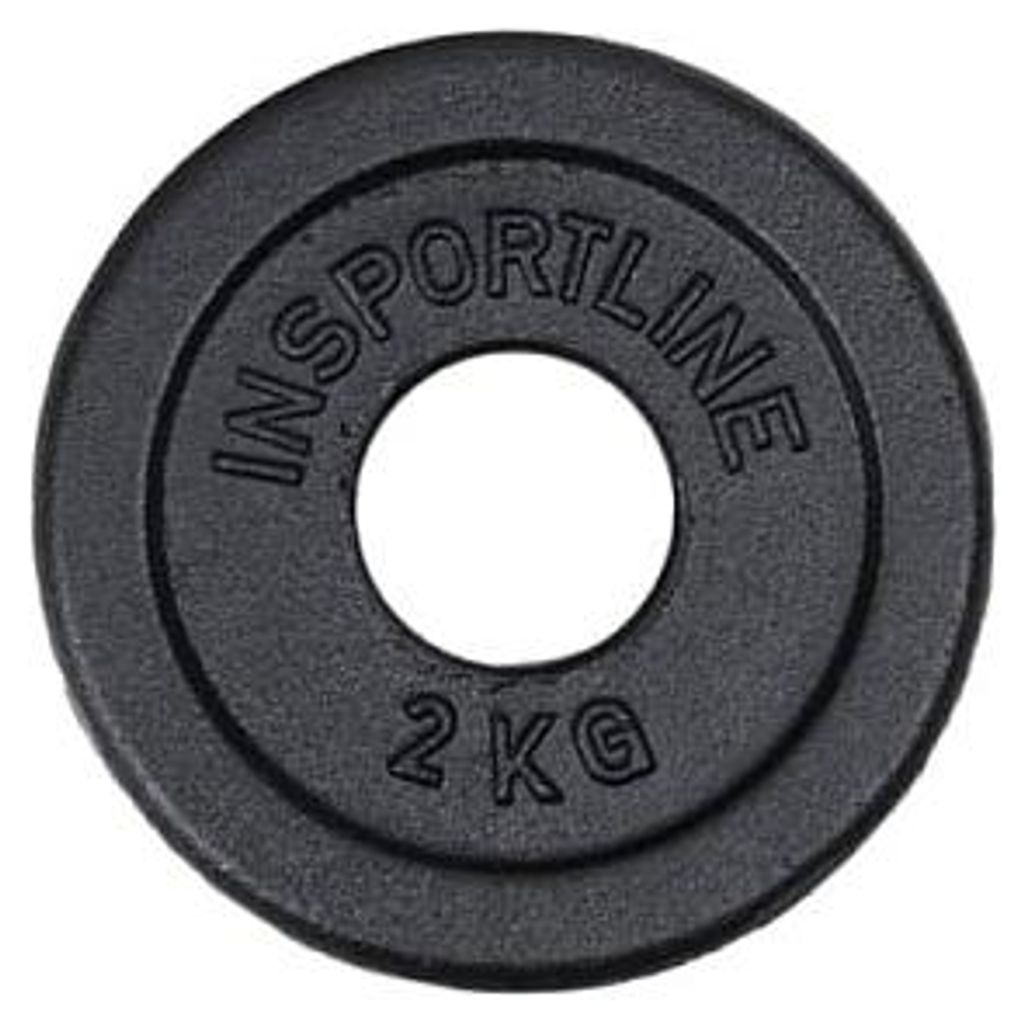 inSPORTline Olympische Wurfscheibe aus Gusseisen, Castblack OL, 2 kg, 50 mm