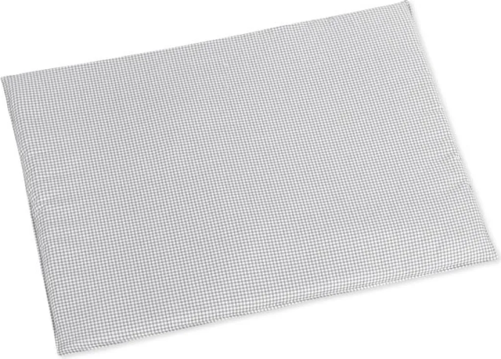 Cuscino Lettino Neonato 42x32 cm Sottile - Antisoffoco Grigio e Bianco