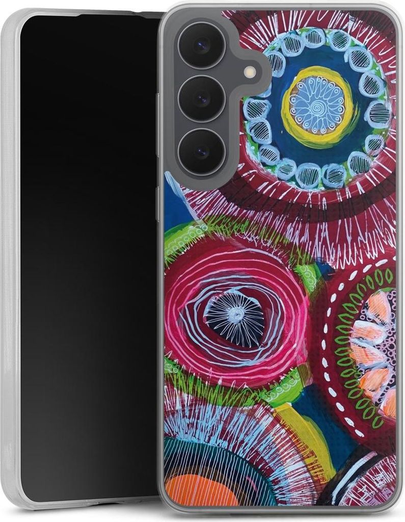 DeinDesign Slim Hülle für Samsung Galaxy S25 FE Silikon Case Ultra Dünn Handyhülle Farbe Malerei bunt